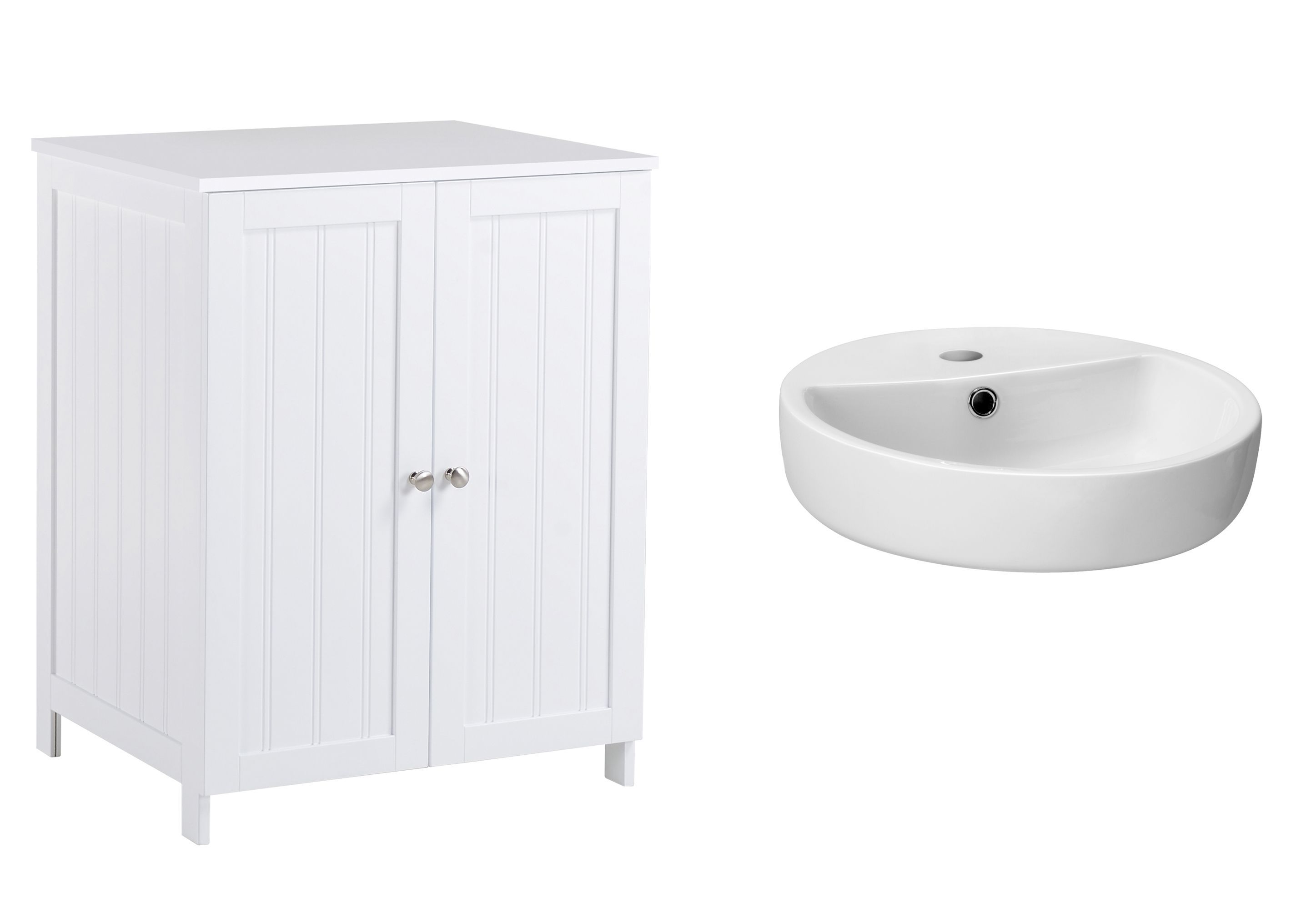 Nicolina White Vanity unit & basin set Departments DIY at B&Q